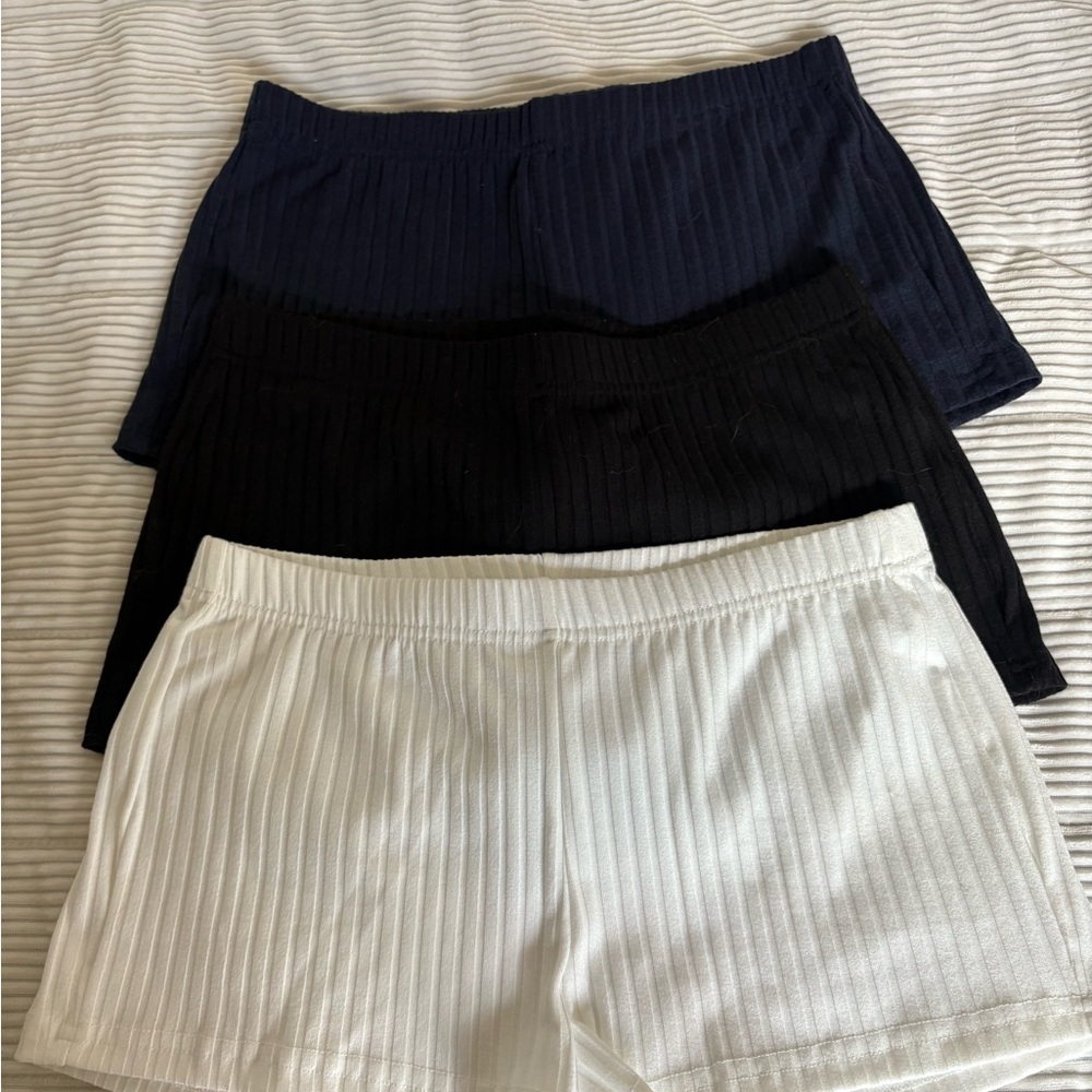 Stylish Women's Shorts - Black, White, and Navy